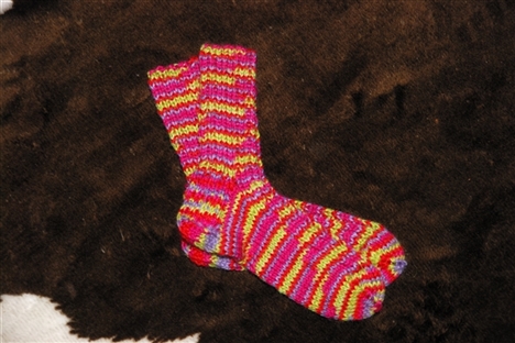 Strikka sokker til barn