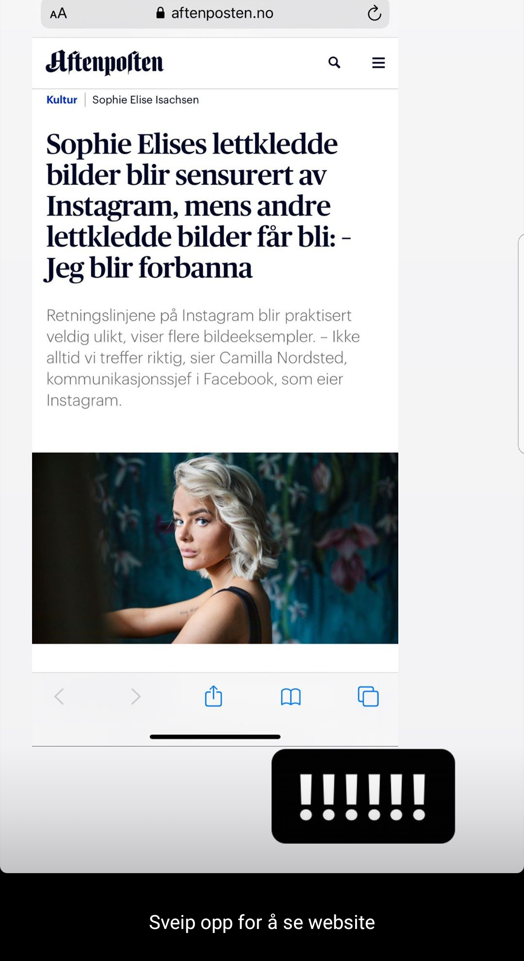 Bilde sophie elise snapchat Nakne Kjendiser